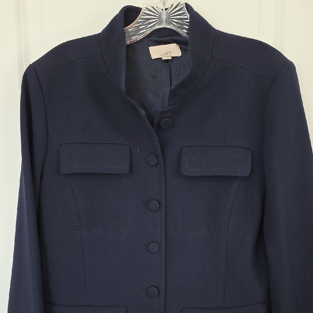 LOFT Navy Women's Blazer - Picture 3 of 7